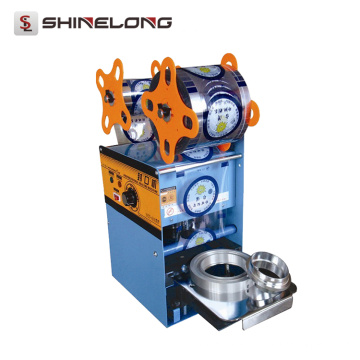 China Supplier ShineLong CE Manual Boba Tea cup sealing machine